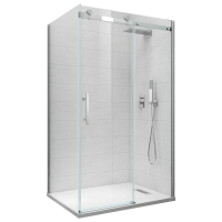 Боковая стенка для кабины Koer SR SW01-90x200-TR-01 прозрачное стекло Easy Clean 8мм, CHROME (KR5381)